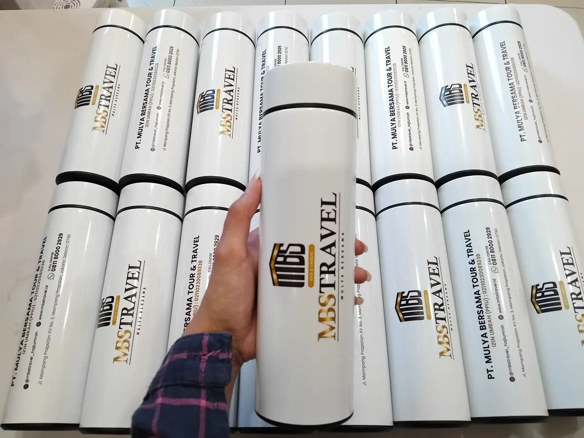 Pesanan tumbler custom korporat travel, siap kirim